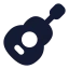 Guitar icon with solid standard style