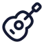 Guitar icon with stroke standard style