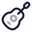 Guitar icon with twotone rounded style