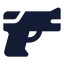 Gun icon with solid standard style