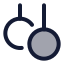 Gymnasticrings icon with duotone rounded style