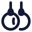 Gymnastic icon with solid rounded style