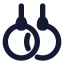 Gymnastic icon with solid standard style