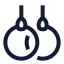 Gymnastic icon with stroke sharp style
