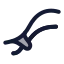 Hairclips icon with duotone rounded style