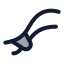 Hairclips icon with duotone standard style