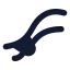 Hairclips icon with solid standard style