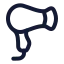 Hairdryer icon with stroke rounded style