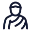 Haji icon with stroke rounded style
