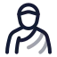 Haji icon with twotone rounded style