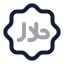 Halal icon with twotone rounded style