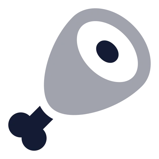 Ham Icon in Bulk Rounded style