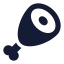 Ham icon with solid rounded style