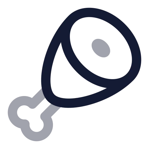 Ham Icon in Twotone Rounded style