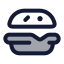 Hamburger icon with duotone rounded style
