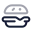 Hamburger icon with stroke rounded style