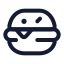 Hamburger icon with stroke rounded style