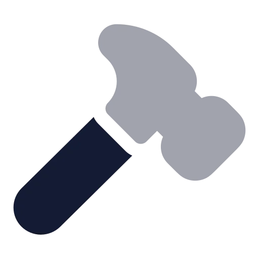 Hammer Icon in Bulk Rounded style