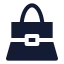 Handbag icon with solid sharp style