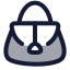 Handbag icon with duotone rounded style