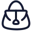 Handbag icon with stroke rounded style