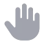 Hand icon with bulk rounded style