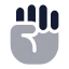 Handfist icon with bulk rounded style