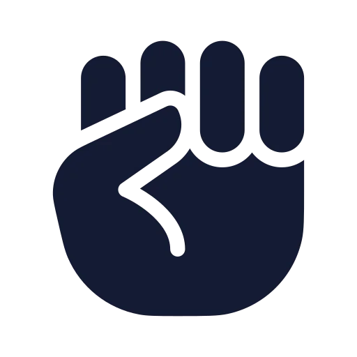 Hand Fist Icon in Solid Rounded style