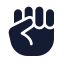 Handfist icon with solid standard style