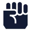 Handfist icon with stroke standard style