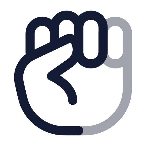 Hand Fist Icon in Twotone Rounded style