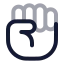 Handfist icon with twotone rounded style