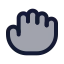 Handgrab icon with duotone rounded style