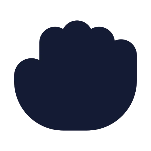 Hand Grab Icon in Solid Rounded style