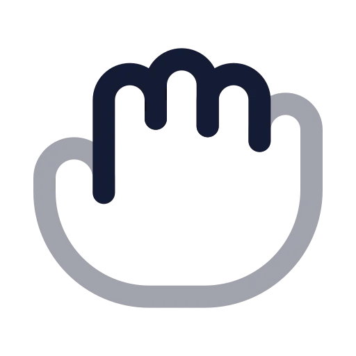 Hand Grab Icon in Twotone Rounded style