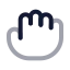 Handgrab icon with twotone rounded style