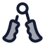 Handgrip icon with duotone rounded style