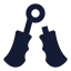 Handgrip icon with solid sharp style