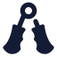 Handgrip icon with solid standard style