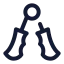 Handgrip icon with stroke standard style
