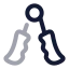 Handgrip icon with twotone rounded style