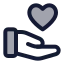 Handheart icon with duotone standard style