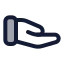 Handhelping icon with duotone rounded style