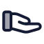 Handhelping icon with duotone standard style