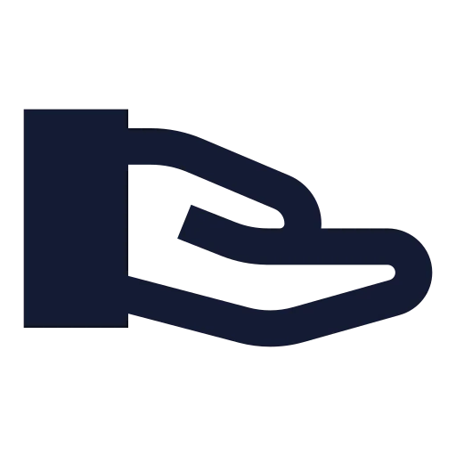 Hand Helping Icon in Solid Sharp style