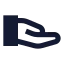Handhelping icon with solid sharp style