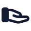 Handhelping icon with solid standard style