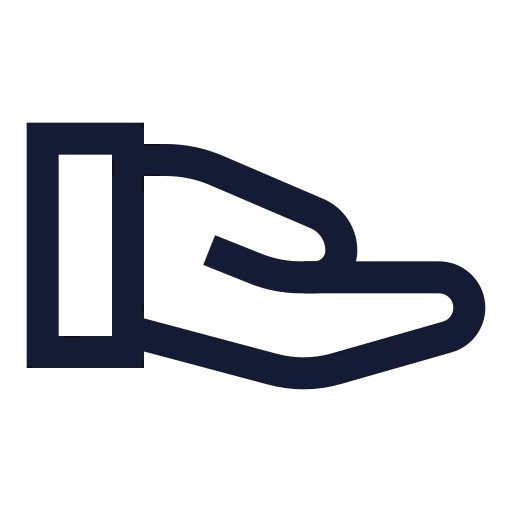 Hand Helping Icon in Stroke Sharp style