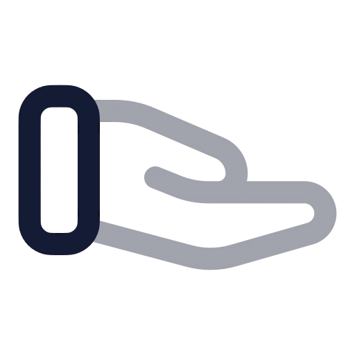 Hand Helping Icon in Twotone Rounded style