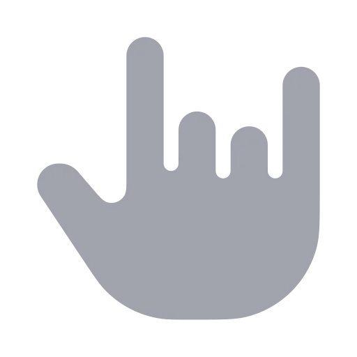 Hand Metal Icon in Bulk Rounded style